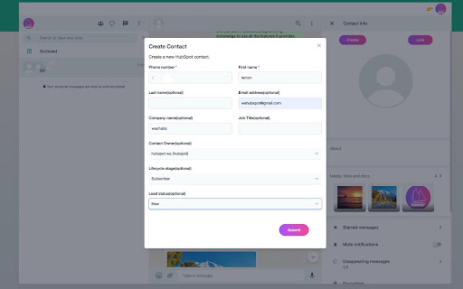 WAHelper: WhatsApp + HubSpot Extension from Chrome web store to be run with OffiDocs Chromium online WAHelper: WhatsApp + HubSpot Extension from Chrome web store to be run with OffiDocs Chromium online