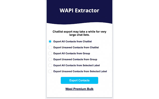 WAPI Extractor from Chrome web store to be run with OffiDocs Chromium online WAPI Extractor from Chrome web store to be run with OffiDocs Chromium online