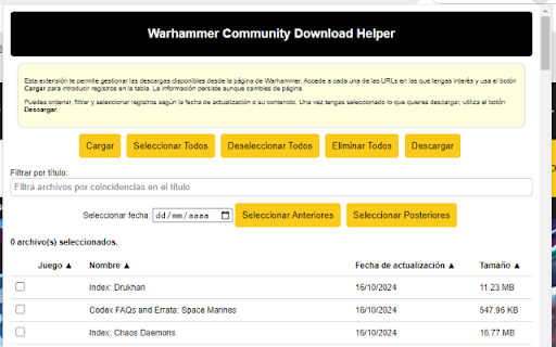 Warhammer Community Download Helper from Chrome web store to be run with OffiDocs Chromium online Warhammer Community Download Helper from Chrome web store to be run with OffiDocs Chromium online