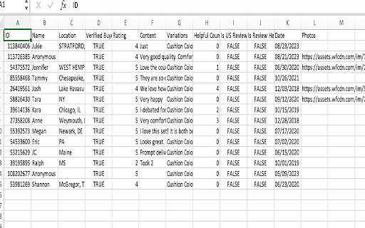 Wayfair™ Reviews Extractor from Chrome web store to be run with OffiDocs Chromium online Wayfair™ Reviews Extractor from Chrome web store to be run with OffiDocs Chromium online