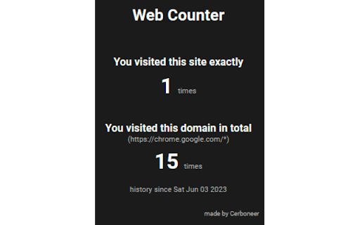 Web Counter from Chrome web store to be run with OffiDocs Chromium online Web Counter from Chrome web store to be run with OffiDocs Chromium online