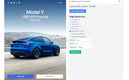 Website Source Downloader from Chrome web store to be run with OffiDocs Chromium online Website Source Downloader from Chrome web store to be run with OffiDocs Chromium online