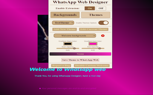 Whatsapp Web Designer from Chrome web store to be run with OffiDocs Chromium online Whatsapp Web Designer from Chrome web store to be run with OffiDocs Chromium online