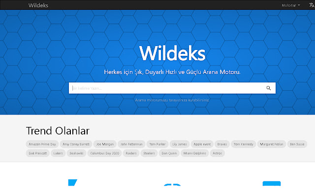 Wildeks Türkiyenin En Yeni Arama Motoru from Chrome web store to be run with OffiDocs Chromium online Wildeks Türkiyenin En Yeni Arama Motoru from Chrome web store to be run with OffiDocs Chromium online