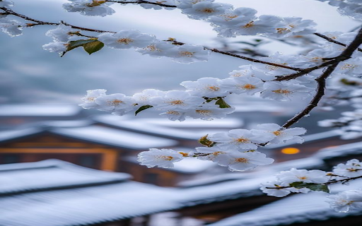 Winter cherry blossom wallpaper from Chrome web store to be run with OffiDocs Chromium online Winter cherry blossom wallpaper from Chrome web store to be run with OffiDocs Chromium online