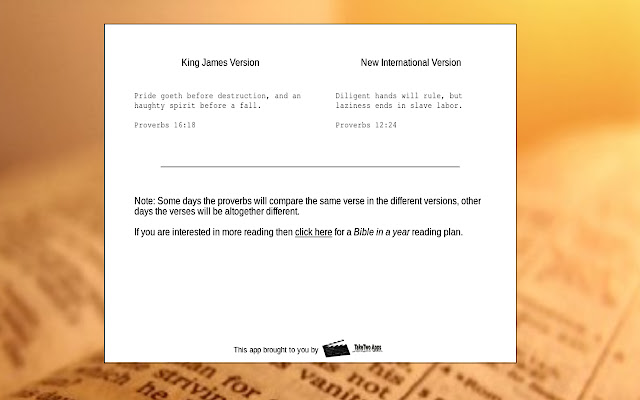Wisdom of the Bible from Chrome web store to be run with OffiDocs Chromium online Wisdom of the Bible from Chrome web store to be run with OffiDocs Chromium online