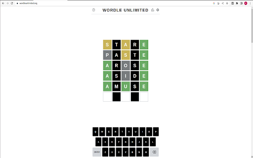 Wordle Unlimited Customizer from Chrome web store to be run with OffiDocs Chromium online Wordle Unlimited Customizer from Chrome web store to be run with OffiDocs Chromium online