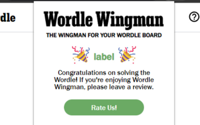 Wordle Wingman from Chrome web store to be run with OffiDocs Chromium online Wordle Wingman from Chrome web store to be run with OffiDocs Chromium online