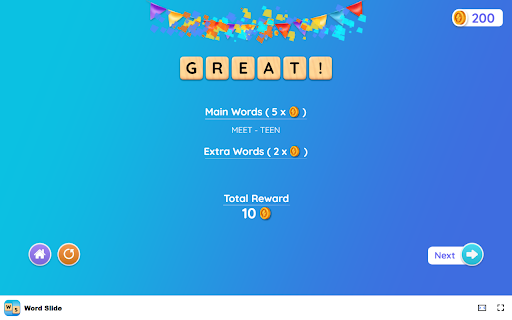 Word Slide Game Share with friends and boost your vocabulary skills! from Chrome web store to be run with OffiDocs Chromium online Word Slide Game Share with friends and boost your vocabulary skills! from Chrome web store to be run with OffiDocs Chromium online