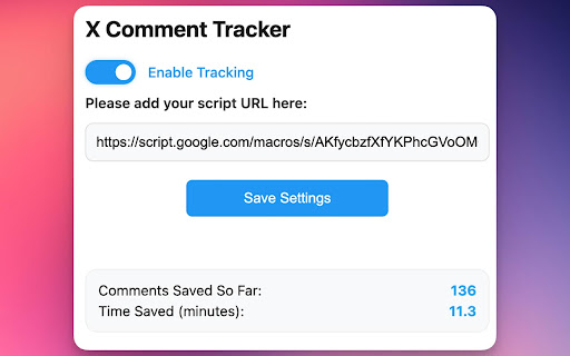 X Comment Saver from Chrome web store to be run with OffiDocs Chromium online X Comment Saver from Chrome web store to be run with OffiDocs Chromium online