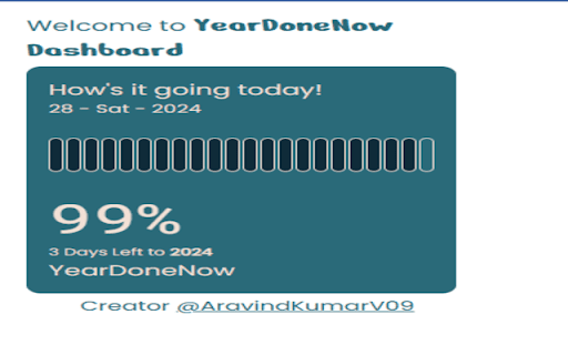 YearDoneNow from Chrome web store to be run with OffiDocs Chromium online YearDoneNow from Chrome web store to be run with OffiDocs Chromium online