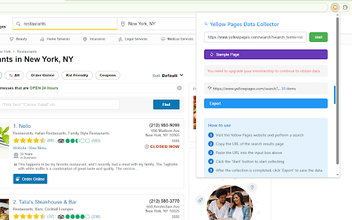 Yellow Pages crawler from Chrome web store to be run with OffiDocs Chromium online Yellow Pages crawler from Chrome web store to be run with OffiDocs Chromium online