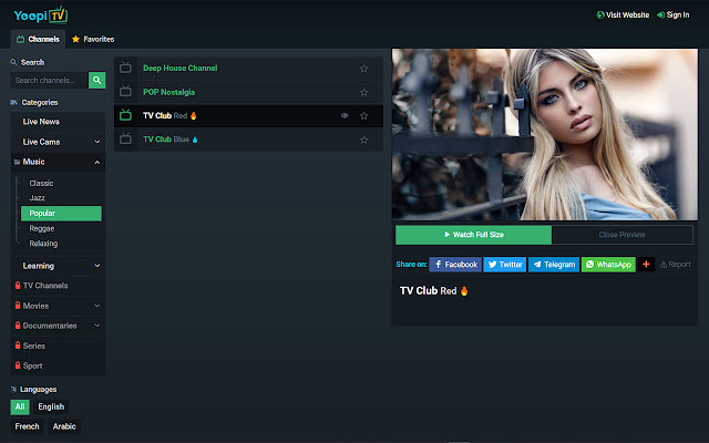 Yoopi TV from Chrome web store to be run with OffiDocs Chromium online Yoopi TV from Chrome web store to be run with OffiDocs Chromium online