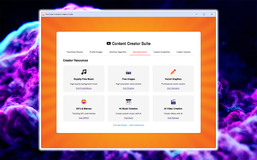 YouTube Content Creator Suite from Chrome web store to be run with OffiDocs Chromium online YouTube Content Creator Suite from Chrome web store to be run with OffiDocs Chromium online