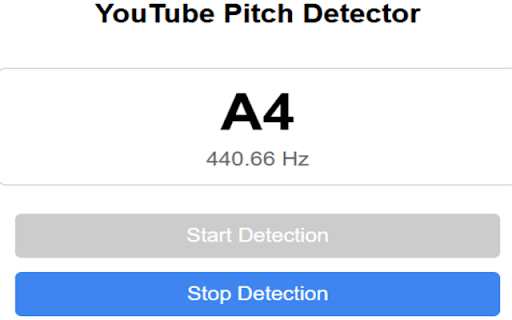 YouTube Pitch Detector from Chrome web store to be run with OffiDocs Chromium online YouTube Pitch Detector from Chrome web store to be run with OffiDocs Chromium online