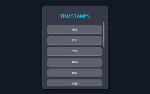 YouTube Timestamp Extractor from Chrome web store to be run with OffiDocs Chromium online YouTube Timestamp Extractor from Chrome web store to be run with OffiDocs Chromium online