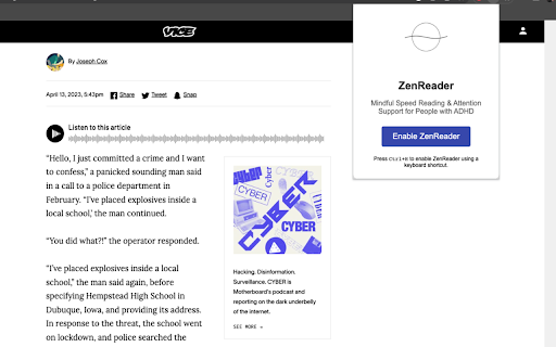 ZenReader from Chrome web store to be run with OffiDocs Chromium online ZenReader from Chrome web store to be run with OffiDocs Chromium online