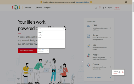 Zoho RPA from Chrome web store to be run with OffiDocs Chromium online Zoho RPA from Chrome web store to be run with OffiDocs Chromium online