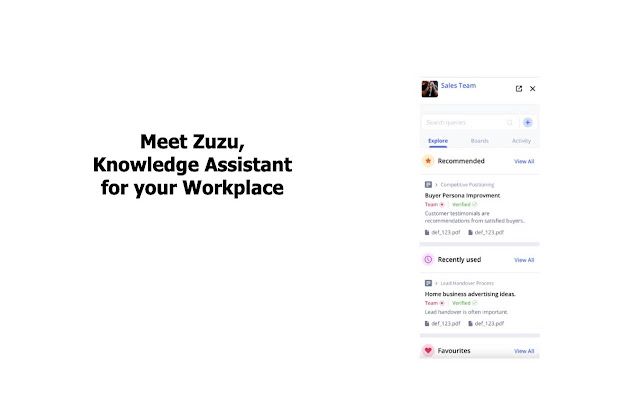 Zuzu AI Knowledge Assistant for Chrome from Chrome web store to be run with OffiDocs Chromium online Zuzu AI Knowledge Assistant for Chrome from Chrome web store to be run with OffiDocs Chromium online