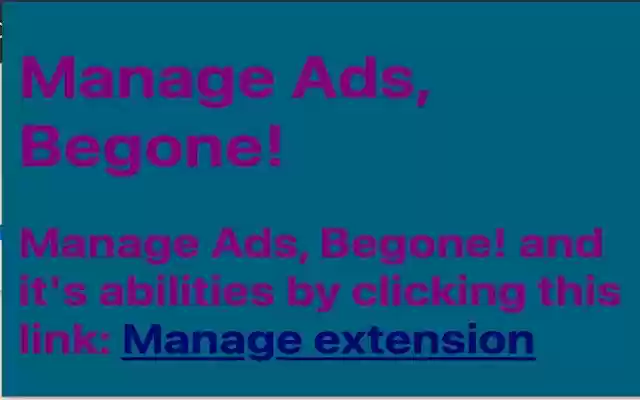 Ads, Begone! from Chrome web store to be run with OffiDocs Chromium online Ads, Begone! from Chrome web store to be run with OffiDocs Chromium online