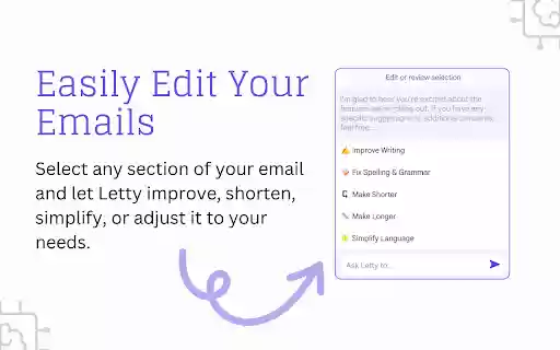 AI Email Writer for Gmail Letty from Chrome web store to be run with OffiDocs Chromium online AI Email Writer for Gmail Letty from Chrome web store to be run with OffiDocs Chromium online