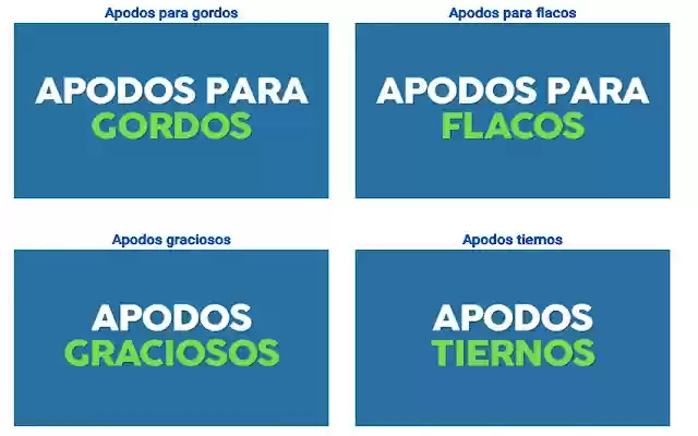 Apodos para from Chrome web store to be run with OffiDocs Chromium online Apodos para from Chrome web store to be run with OffiDocs Chromium online