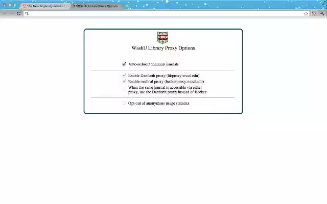 Auto Library Proxy Access for WashU from Chrome web store to be run with OffiDocs Chromium online Auto Library Proxy Access for WashU from Chrome web store to be run with OffiDocs Chromium online