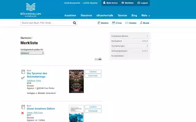 Bücherhallen Superpower from Chrome web store to be run with OffiDocs Chromium online Bücherhallen Superpower from Chrome web store to be run with OffiDocs Chromium online