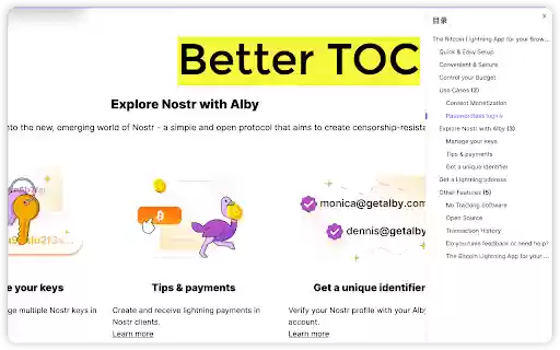 Better TOC from Chrome web store to be run with OffiDocs Chromium online Better TOC from Chrome web store to be run with OffiDocs Chromium online