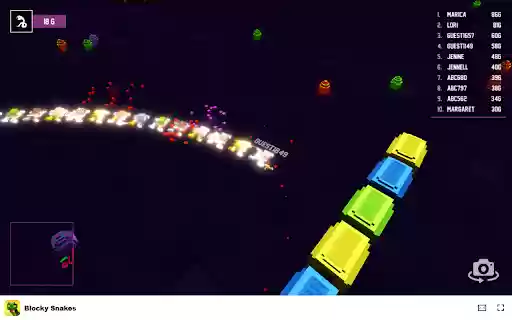 Blocky Snakes Eat candy and grow your snake in multiplayer fun! from Chrome web store to be run with OffiDocs Chromium online Blocky Snakes Eat candy and grow your snake in multiplayer fun! from Chrome web store to be run with OffiDocs Chromium online