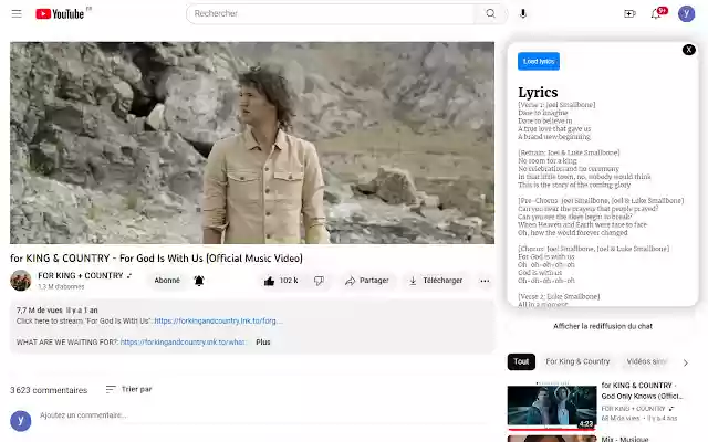 Christian Lyrics for Youtube from Chrome web store to be run with OffiDocs Chromium online Christian Lyrics for Youtube from Chrome web store to be run with OffiDocs Chromium online