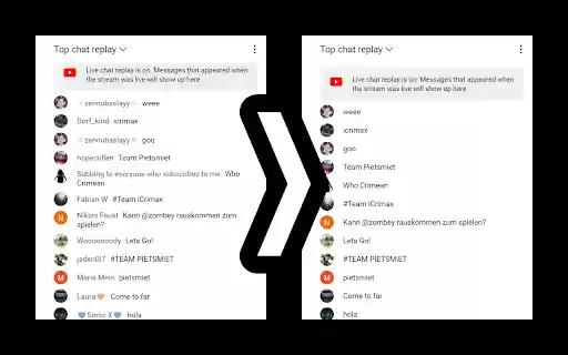 Clean YouTube Chat from Chrome web store to be run with OffiDocs Chromium online Clean YouTube Chat from Chrome web store to be run with OffiDocs Chromium online
