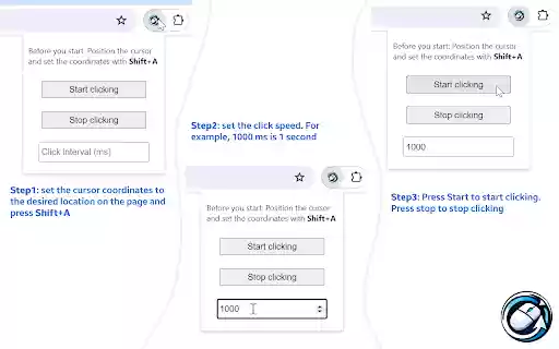 Clicker (Browser Click Simulator) from Chrome web store to be run with OffiDocs Chromium online Clicker (Browser Click Simulator) from Chrome web store to be run with OffiDocs Chromium online