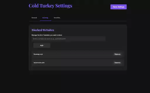 Cold Turkey from Chrome web store to be run with OffiDocs Chromium online Cold Turkey from Chrome web store to be run with OffiDocs Chromium online