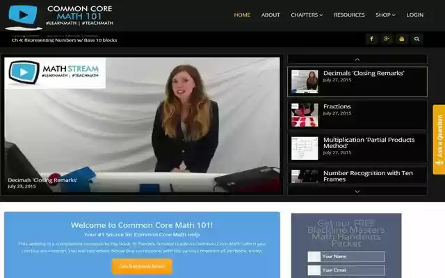 Common Core Math 101 from Chrome web store to be run with OffiDocs Chromium online Common Core Math 101 from Chrome web store to be run with OffiDocs Chromium online