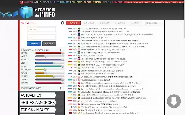 Comptoir de lInfo from Chrome web store to be run with OffiDocs Chromium online Comptoir de lInfo from Chrome web store to be run with OffiDocs Chromium online