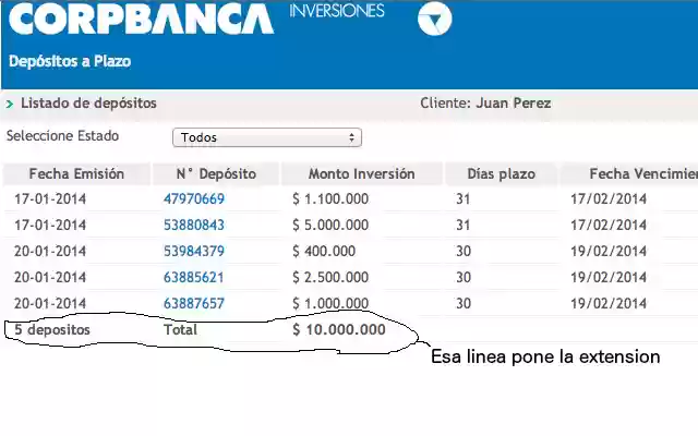 CorpBanca Depositos a Plazo from Chrome web store to be run with OffiDocs Chromium online CorpBanca Depositos a Plazo from Chrome web store to be run with OffiDocs Chromium online