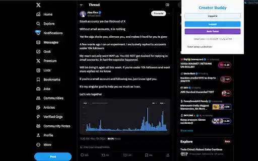 CreatorBuddy Tweet Extractor from Chrome web store to be run with OffiDocs Chromium online CreatorBuddy Tweet Extractor from Chrome web store to be run with OffiDocs Chromium online