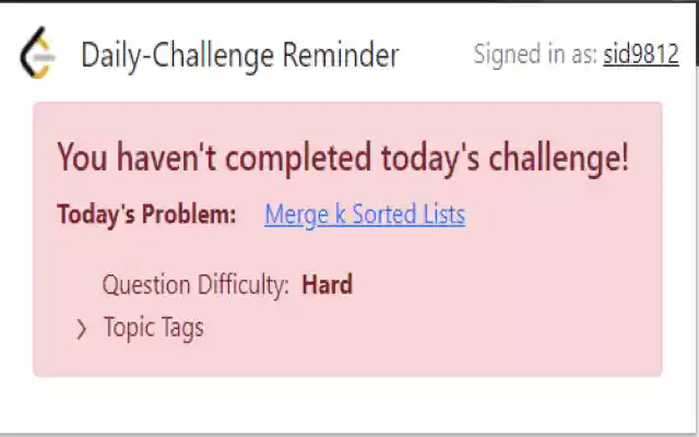 Daily Challenge Reminder from Chrome web store to be run with OffiDocs Chromium online Daily Challenge Reminder from Chrome web store to be run with OffiDocs Chromium online