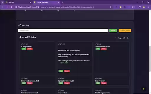 Daily Journal from Chrome web store to be run with OffiDocs Chromium online Daily Journal from Chrome web store to be run with OffiDocs Chromium online