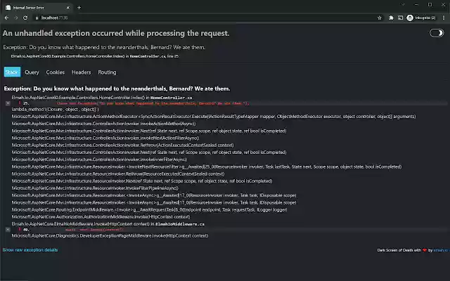 Dark Screen of Death from Chrome web store to be run with OffiDocs Chromium online Dark Screen of Death from Chrome web store to be run with OffiDocs Chromium online