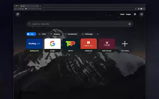 Dark theme for new tab page from Chrome web store to be run with OffiDocs Chromium online Dark theme for new tab page from Chrome web store to be run with OffiDocs Chromium online