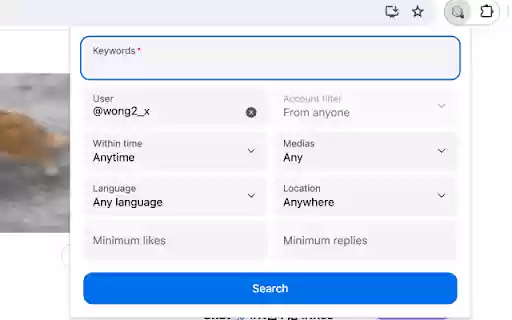 Dead Simple Twitter/X Search from Chrome web store to be run with OffiDocs Chromium online Dead Simple Twitter/X Search from Chrome web store to be run with OffiDocs Chromium online