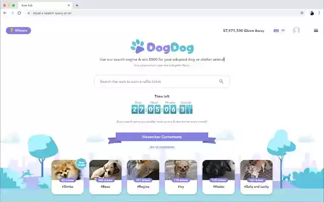 DogDog.com Search to win $250 for your dog from Chrome web store to be run with OffiDocs Chromium online DogDog.com Search to win $250 for your dog from Chrome web store to be run with OffiDocs Chromium online
