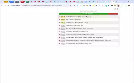 Dont Read Later from Chrome web store to be run with OffiDocs Chromium online Dont Read Later from Chrome web store to be run with OffiDocs Chromium online