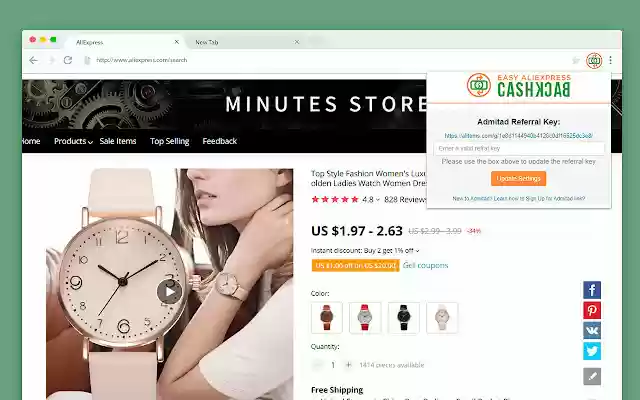 Easy AliExpress Cashback from Chrome web store to be run with OffiDocs Chromium online Easy AliExpress Cashback from Chrome web store to be run with OffiDocs Chromium online