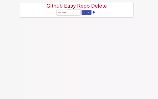 Easy Github Repo Delete from Chrome web store to be run with OffiDocs Chromium online Easy Github Repo Delete from Chrome web store to be run with OffiDocs Chromium online