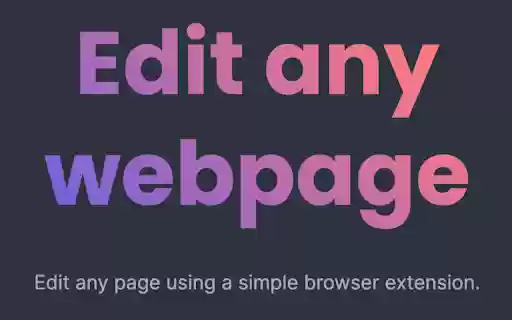 Edit Any Page from Chrome web store to be run with OffiDocs Chromium online Edit Any Page from Chrome web store to be run with OffiDocs Chromium online