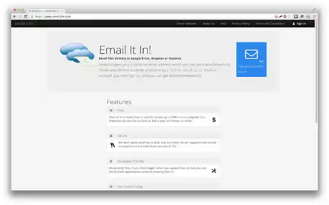 Email It In from Chrome web store to be run with OffiDocs Chromium online Email It In from Chrome web store to be run with OffiDocs Chromium online