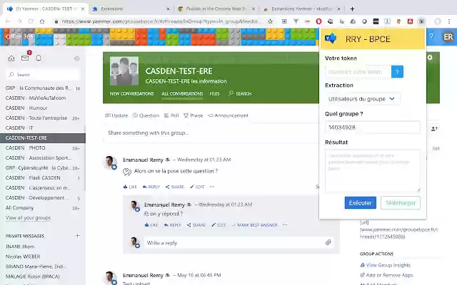 Extractions Yammer from Chrome web store to be run with OffiDocs Chromium online Extractions Yammer from Chrome web store to be run with OffiDocs Chromium online